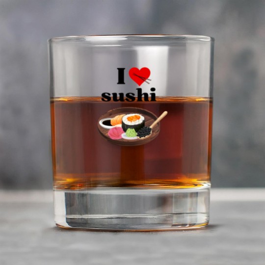 I Love Sushi Gifts For Sushi Lovers Rock Glasses