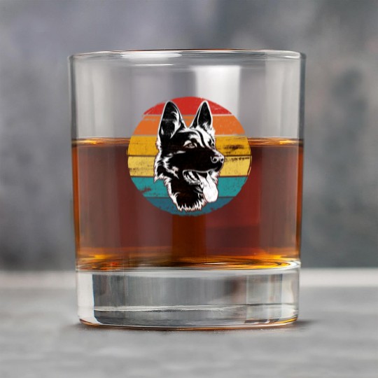 German Shepherd Lovers Vintage Mom Dad Dog Pet Rock Glasses