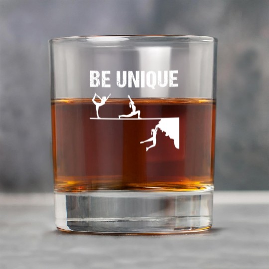 Be Unique Rock Climbing Girl Motivational Design Rock Glasses