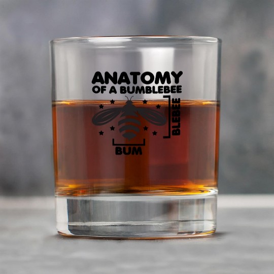 Anatomy of a Bumblebee Bee Lover Gift Rock Glasses