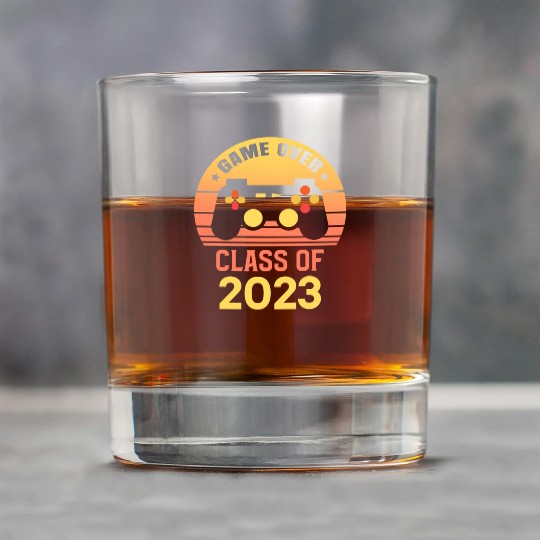 Game Over Class of 2023 Graduation Decorations Rock Glasses