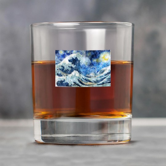 Great Wave During a Starry Night Click on Artist Rock Glasses