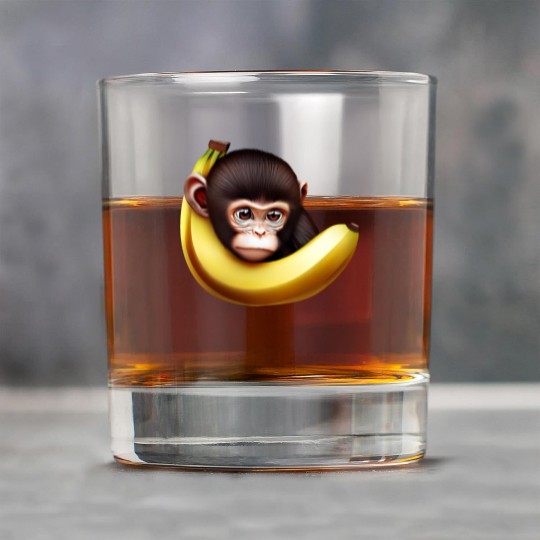 Monkey hide and seek banana Rock Glasses