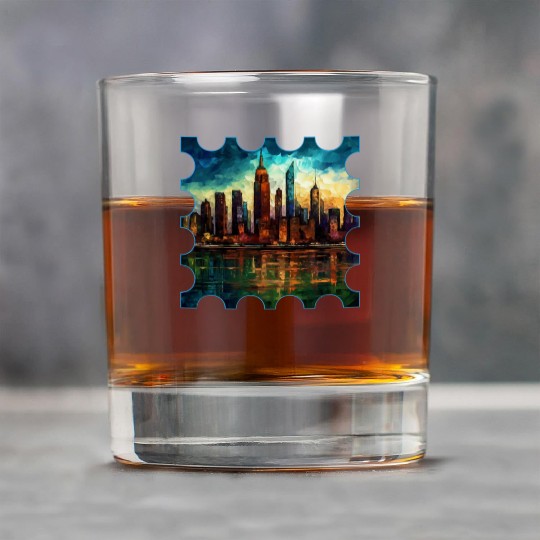 New York skyline Reverie A Symphony of Dreams Rock Glasses