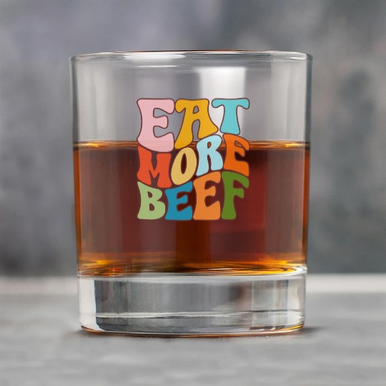 Eat More Beef Support Local Farmers Farming Rock Glasses