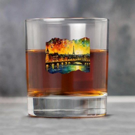 Starry Night over Paris Van Gogh Eiffel Tower Rock Glasses