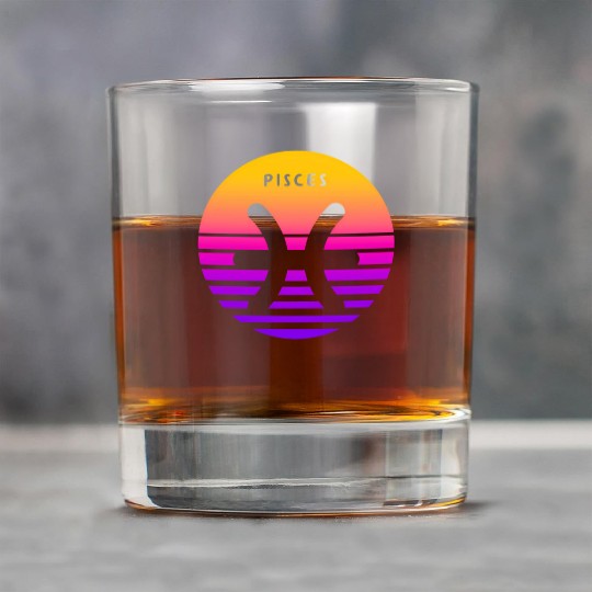 Pisces Zodiac Sign Sunset Pisces Rock Glasses