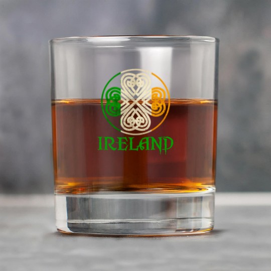 Celtic Knot Clover Ireland St Paddys Day Irish 202 Rock Glasses