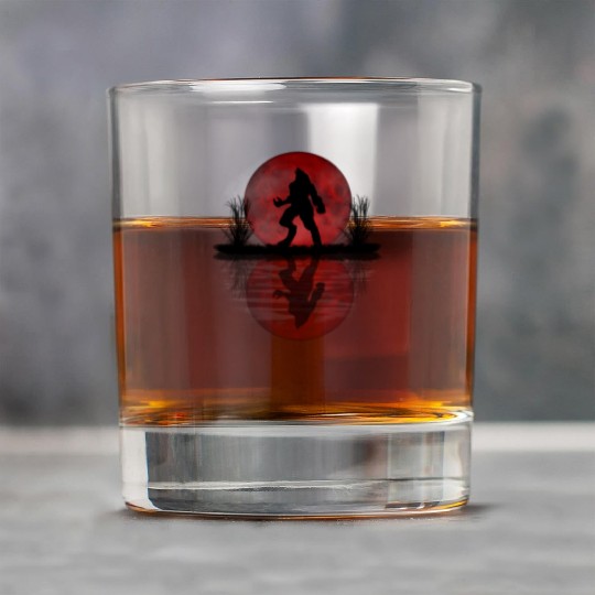 Werewolf Under A Full Blood Moon Howling Rock Glasses