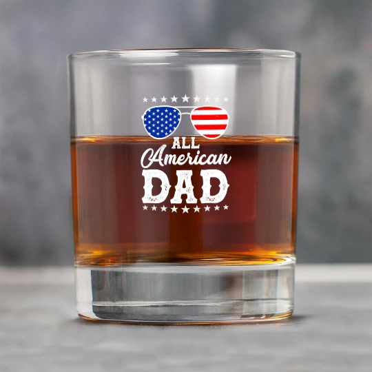 4th Of July Patriotic American Dad Us Rock Glasses