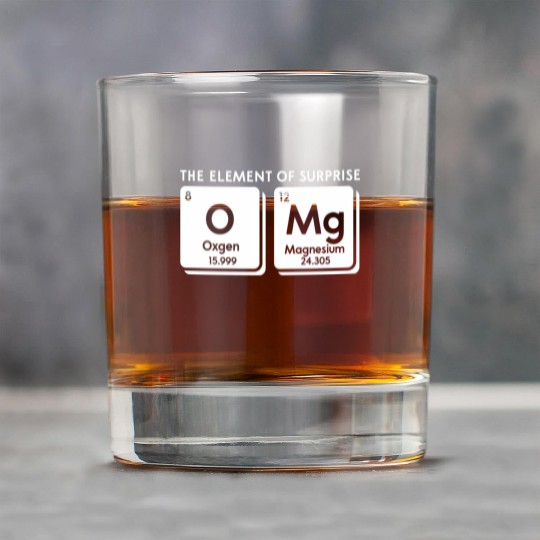 Periodic Table Omg The Element Of Surprise Science Rock Glasses