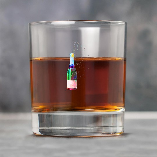 Champagne Bottle Sparks Rock Glasses