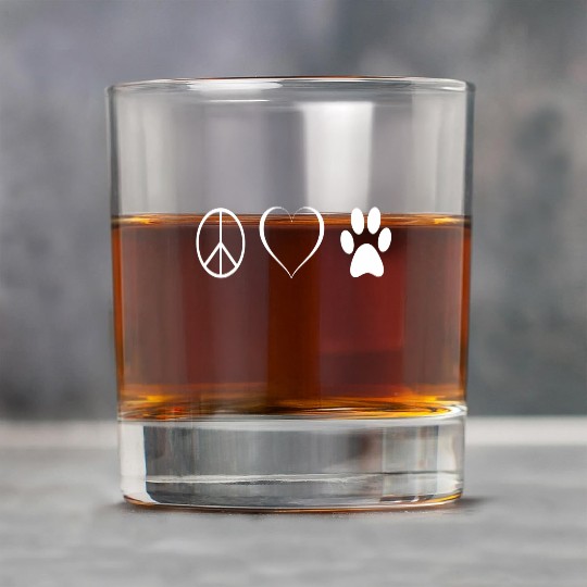 Peace love animals Rock Glasses