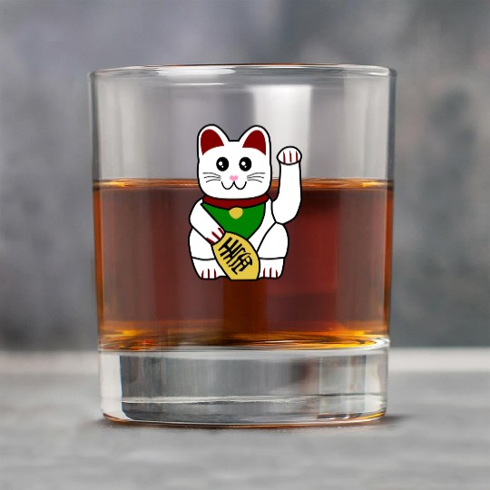 Cute Japanese Lucky Cat 1 Rock Glasses