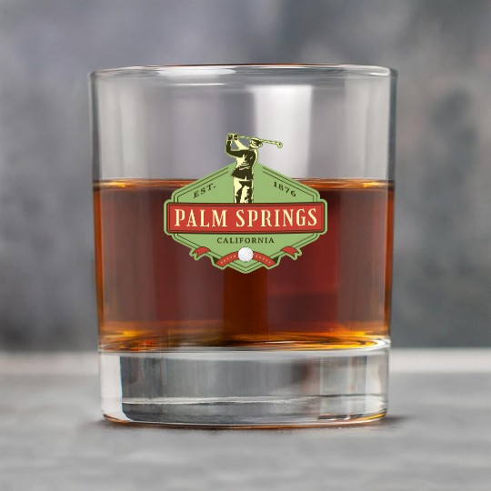 Palm Springs California Golf Rock Glasses