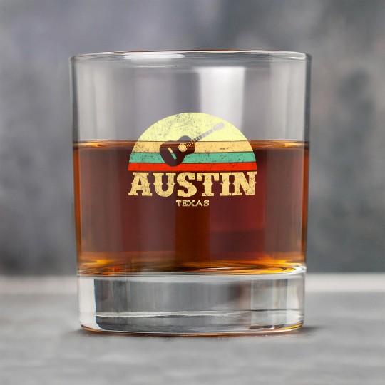 Austin Texas Guitar Lone Star State Rock Glasses