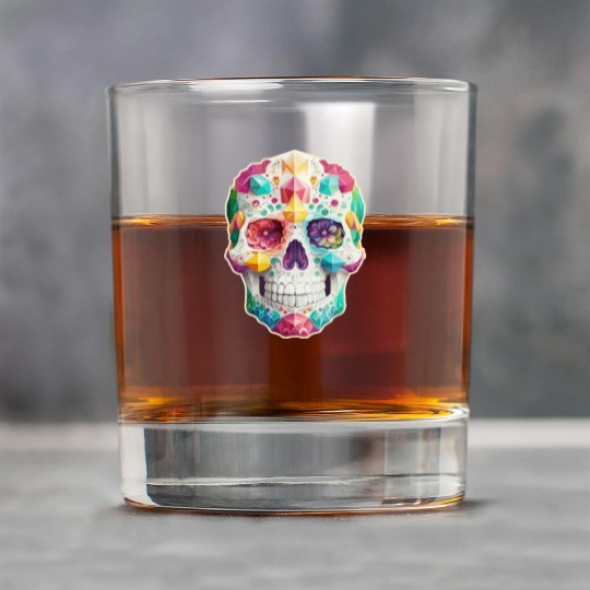 Jeweled Sugar Skull Rock Glasses