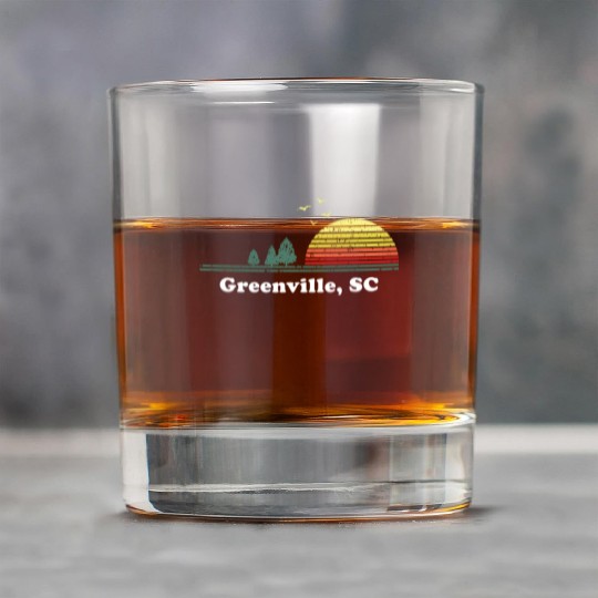 Greenville South Carolina Home Print Rock Glasses