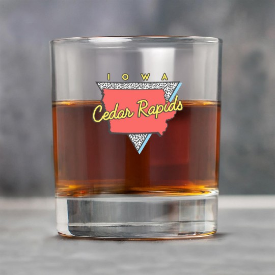 Cedar Rapids Iowa Triangle Ia City Rock Glasses