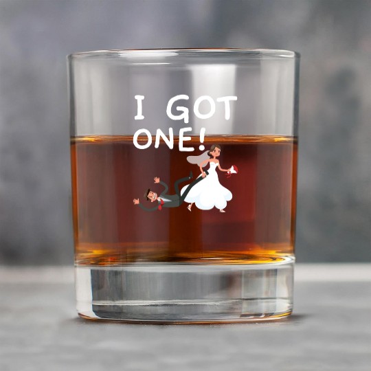 Bride And Groom Wedding Day Marriage Just Married Rock Glasses