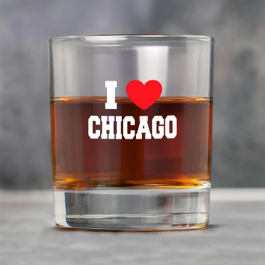 I Love Chicago Rock Glasses