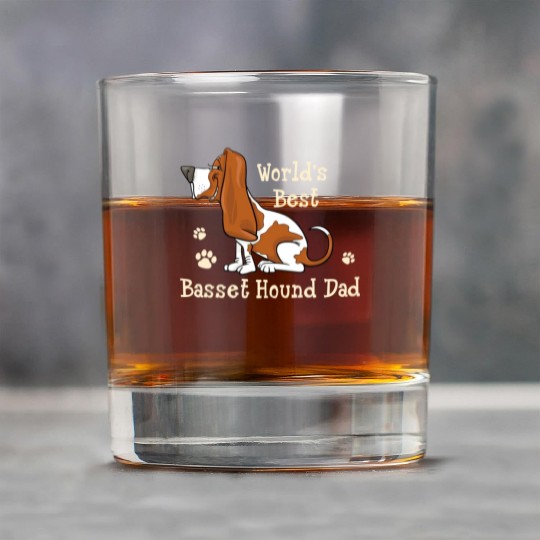 World s Best Basset Hound Dad Dog Owner Rock Glasses