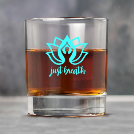 Just Breath Yoga Namaste Zen Lotus Rock Glasses