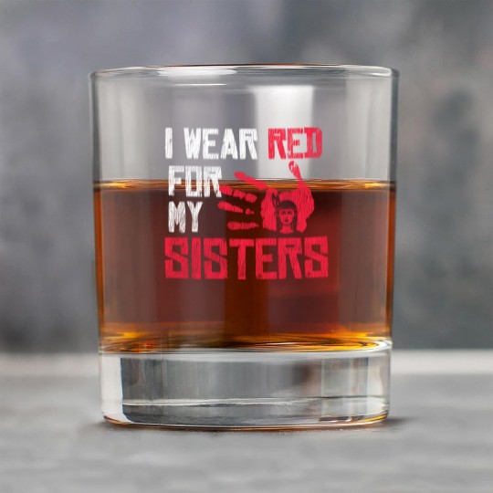 Native American I Wear Red For My Sister Indian Rock Glasses