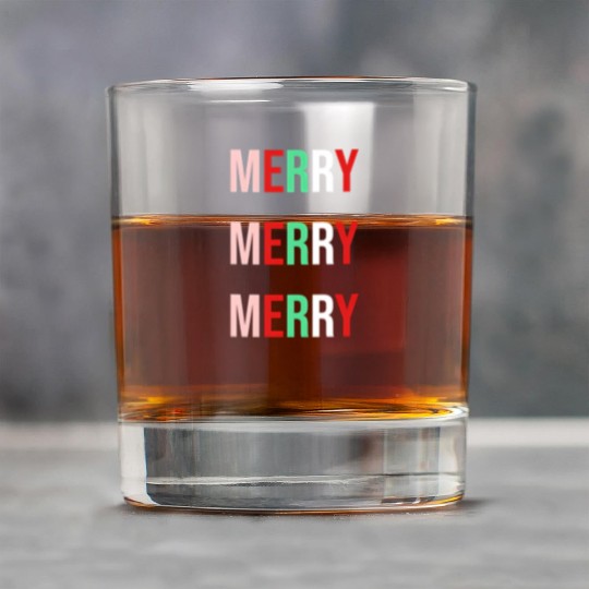 Merry Merry Merry Rock Glasses