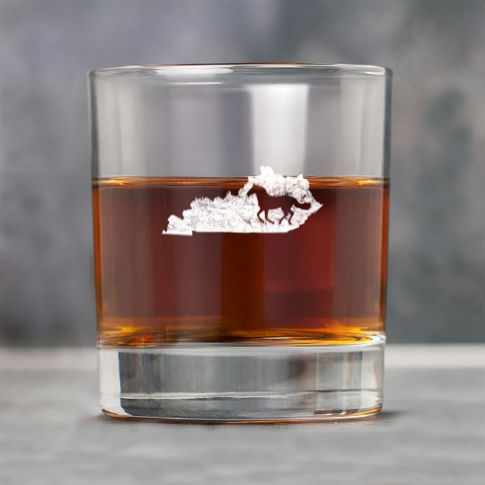 Kentucky Map Horse Kentucky Rock Glasses