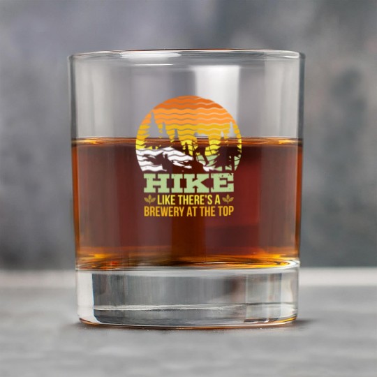 Hiker funny Beer lover Hiking Mountaineering Rock Glasses