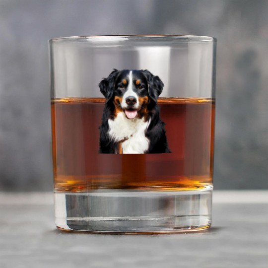 Portrait Of Bernese Mountain Dog Rock Glasses