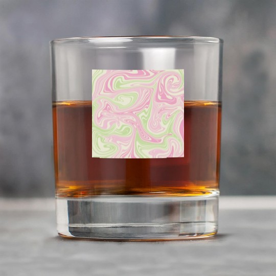 Psychedelic Swirl Green Pink Pattern Rock Glasses