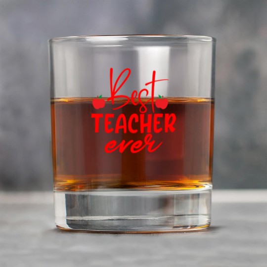 Red Quote Best Teacher Ever Rock Glasses