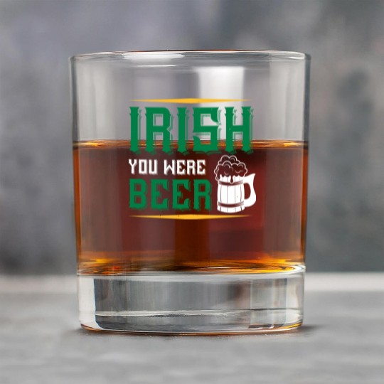 Irish You Were Beer Rock Glasses