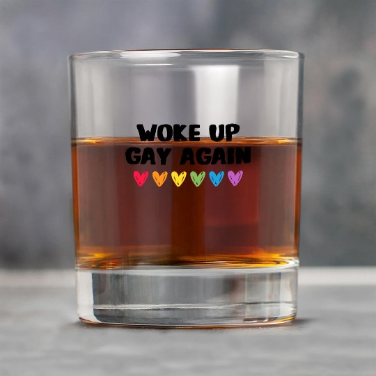 Woke Up Gay Again LGBTQ Gay Pride Month Rock Glasses