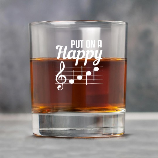 Funny Put On A Happy Face Music Teacher Rock Glasses