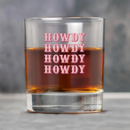 White Cowgirl Howdy Rodeo Western Cory Southern Rock Glasses