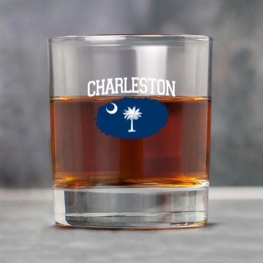 Charleston Sc South Carolina Flag Sports Rock Glasses