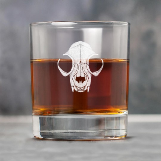 Cat Skull Pointillism Rock Glasses