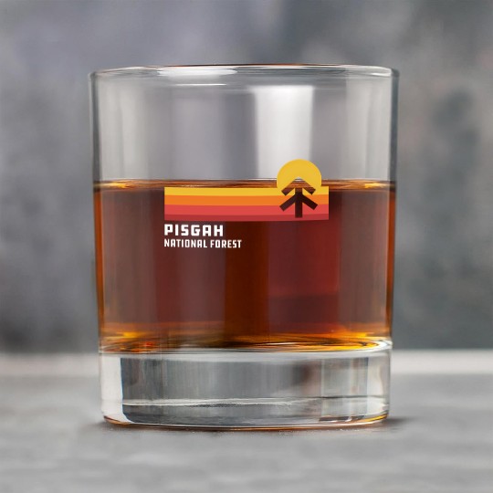 Retro Sunset Pisgah National Forest Asheville Rock Glasses