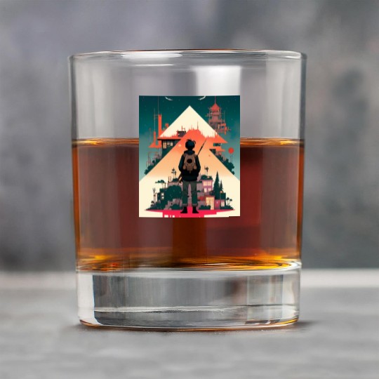 Starry Night Sky and Urban Vistas Rock Glasses