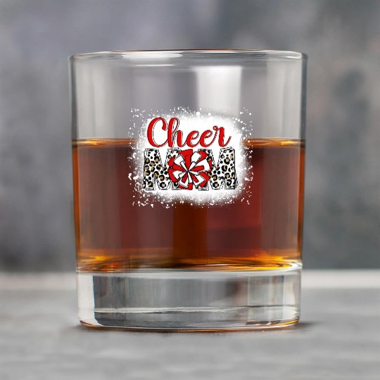 Cheer Mom Leopard Cheerleader Bleached Mother Rock Glasses