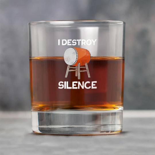 I Destroy Silence Taiko Mitsudomoe Retro Drummer Rock Glasses