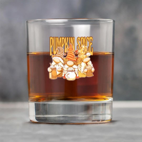 Gnomes Autumn Season Pumpkin Spice Hallothanksmas Rock Glasses