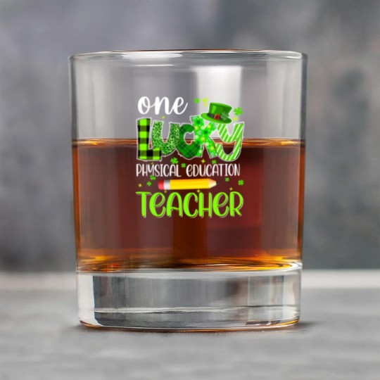 One Lucky Physical Education Teacher Pencil St Rock Glasses