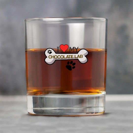 Chocolate Labrador - I Love My Chocolate Lab Rock Glasses