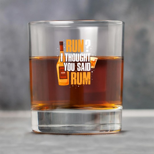Run I Thought You Said Rum Rock Glasses