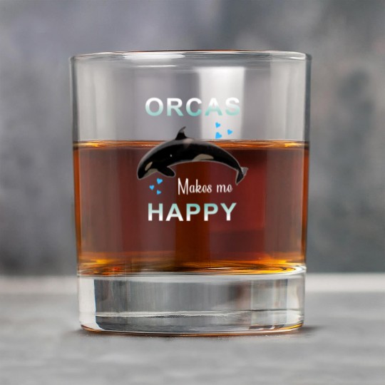Orcas Make Me Happy Killer Whale Rock Glasses
