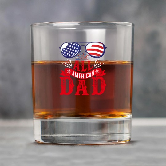 All American Dad America Pride US Patriot Rock Glasses